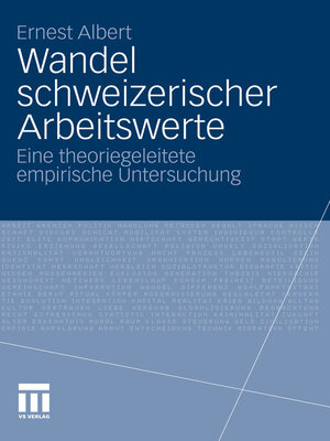 cover image of Wandel schweizerischer Arbeitswerte